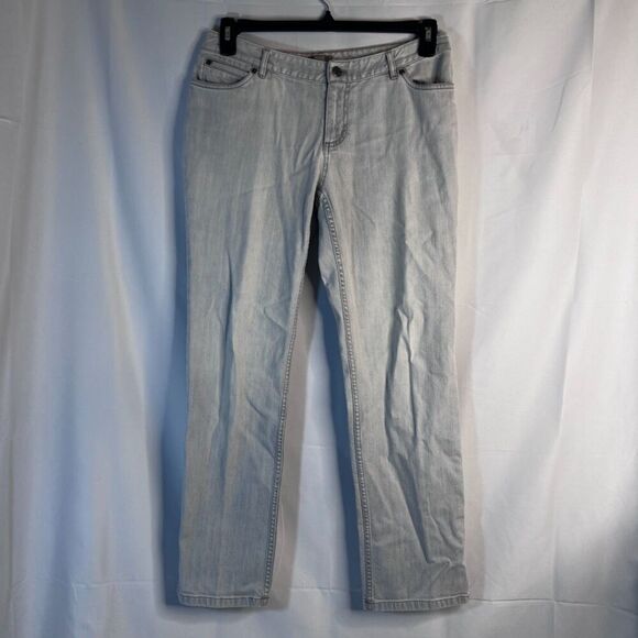 J Jill Light Grayish Slim Leg Stretch Basic Petite Denim Jeans Size 8 - Picture 11 of 11